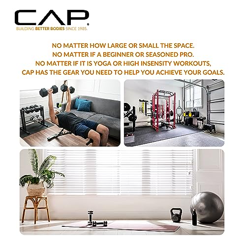 2025 CAP Barbell 150 LB Coated Hex Dumbbell Weight Set with Vertical Rack, Black