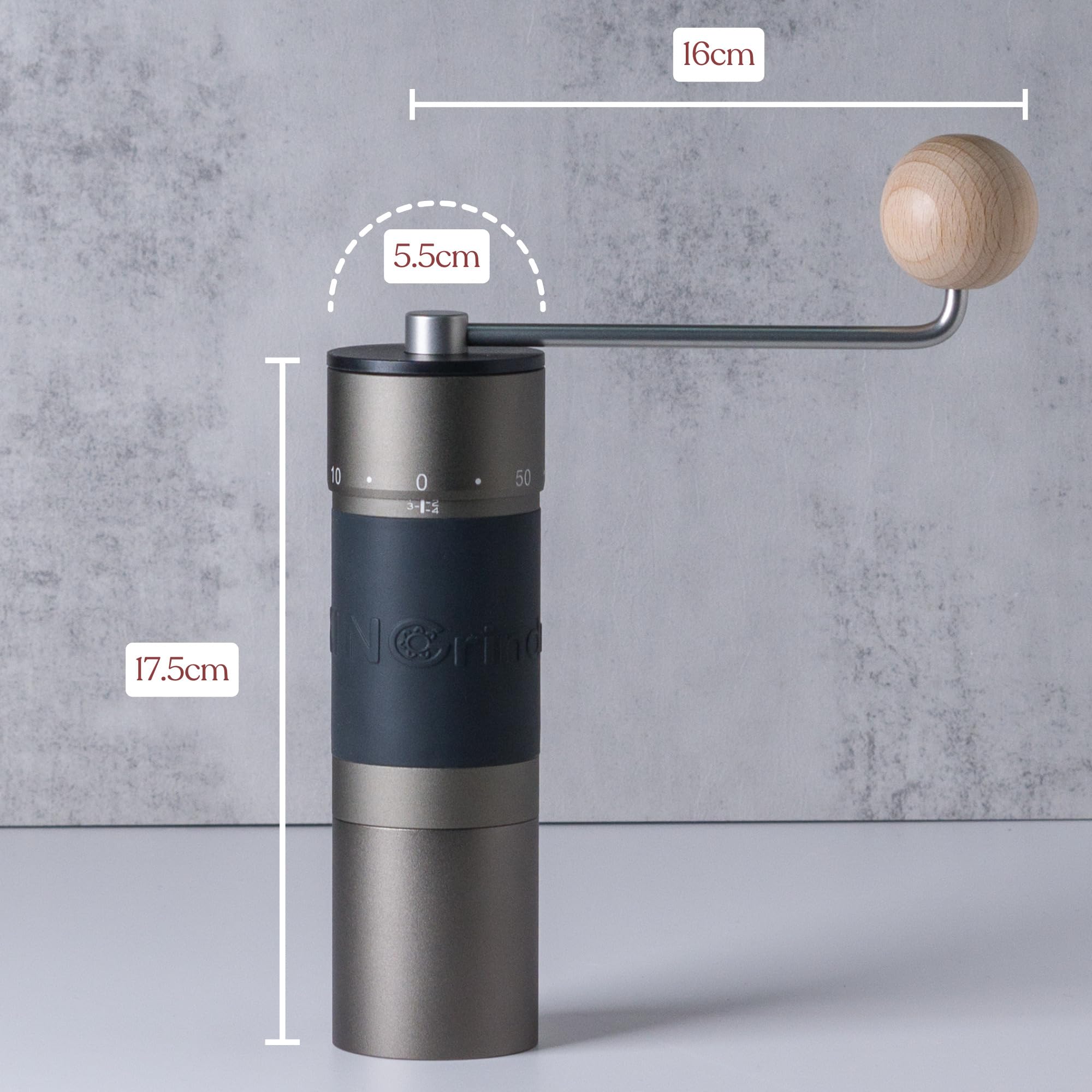 KINGrinder K6 Manual Hand Coffee Grinder with Straight Handle