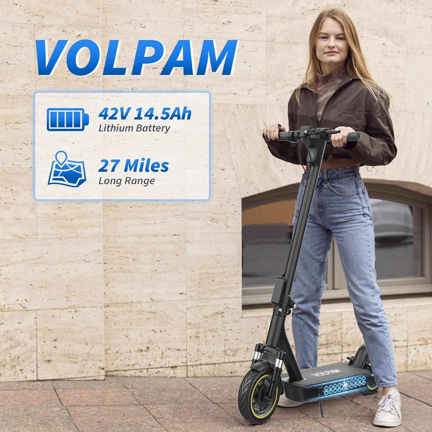 Electric Scooter Powerful Motor Dual Braking