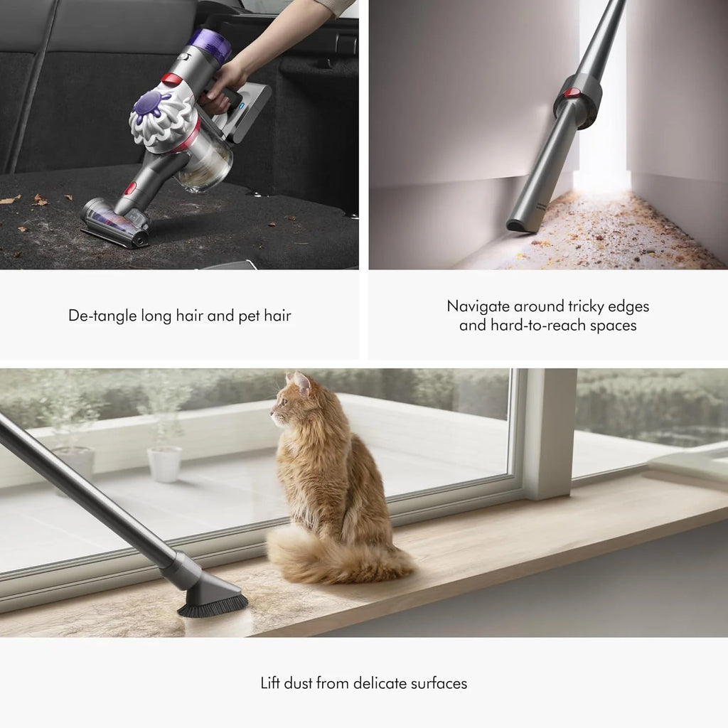 Dyson V8 Plus Cordless Vacuum, Cleans Hard Floors and Carpets, Detangles, Converts to Handheld, 115AW, 2 Power Modes, Up to 40 Minutes鹿