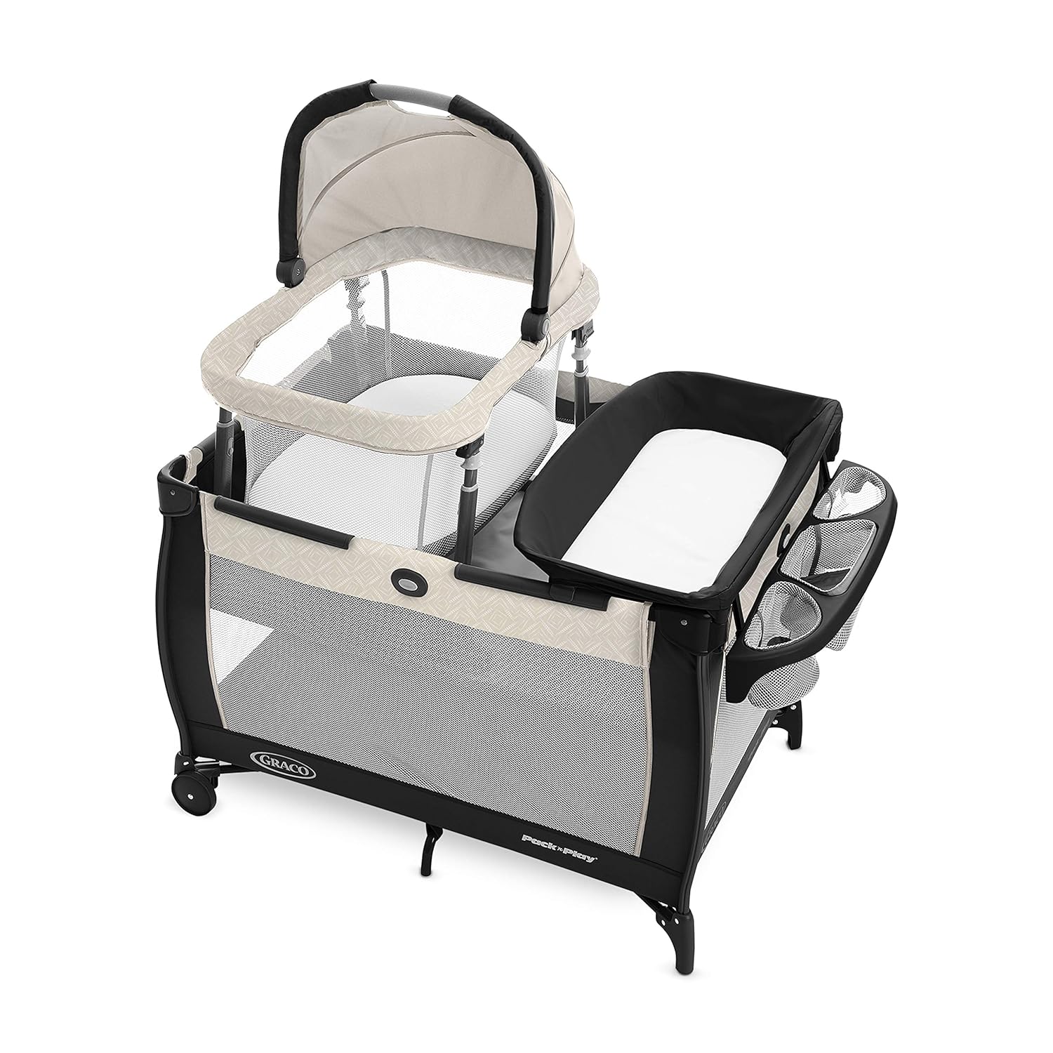Graco Pack 'n Play Close2Baby Bassinet Playard Features Portable Bassinet Diaper Changer and More Derby