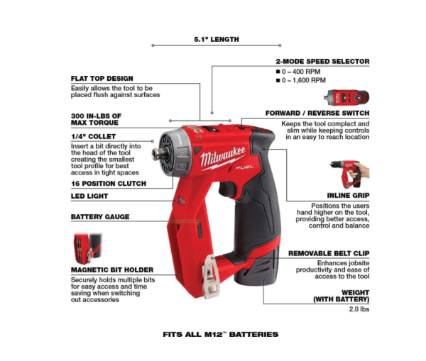 12 FUEL 12-Volt Lithium-Ion Brushless Cordless 4-in-1 Installation 3/8 in