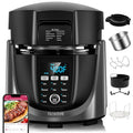 Nuwave Duet Air Fryer and Electric Pressure Cooker Combo with 2 Switchable Lids, 300 FoolProof One Touch Presets, Crisp&amp;Tender Tech, 6QT Heavy duty Stainless Steel Pot, 15  Safety Features : Home &amp; Kitchen