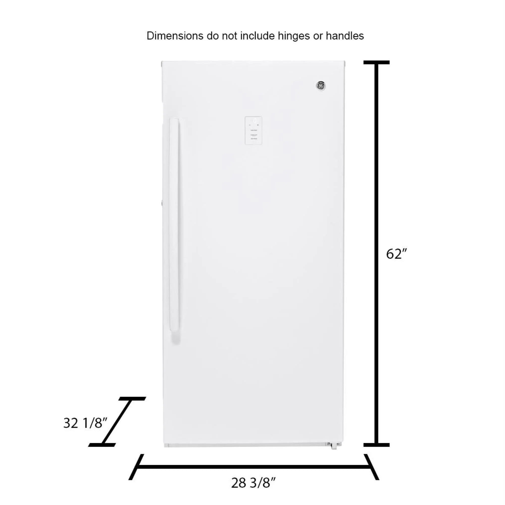 2025 GE 14.1 Cu. ft. White Frost-free Upright Freezer FUF14DLRWW
