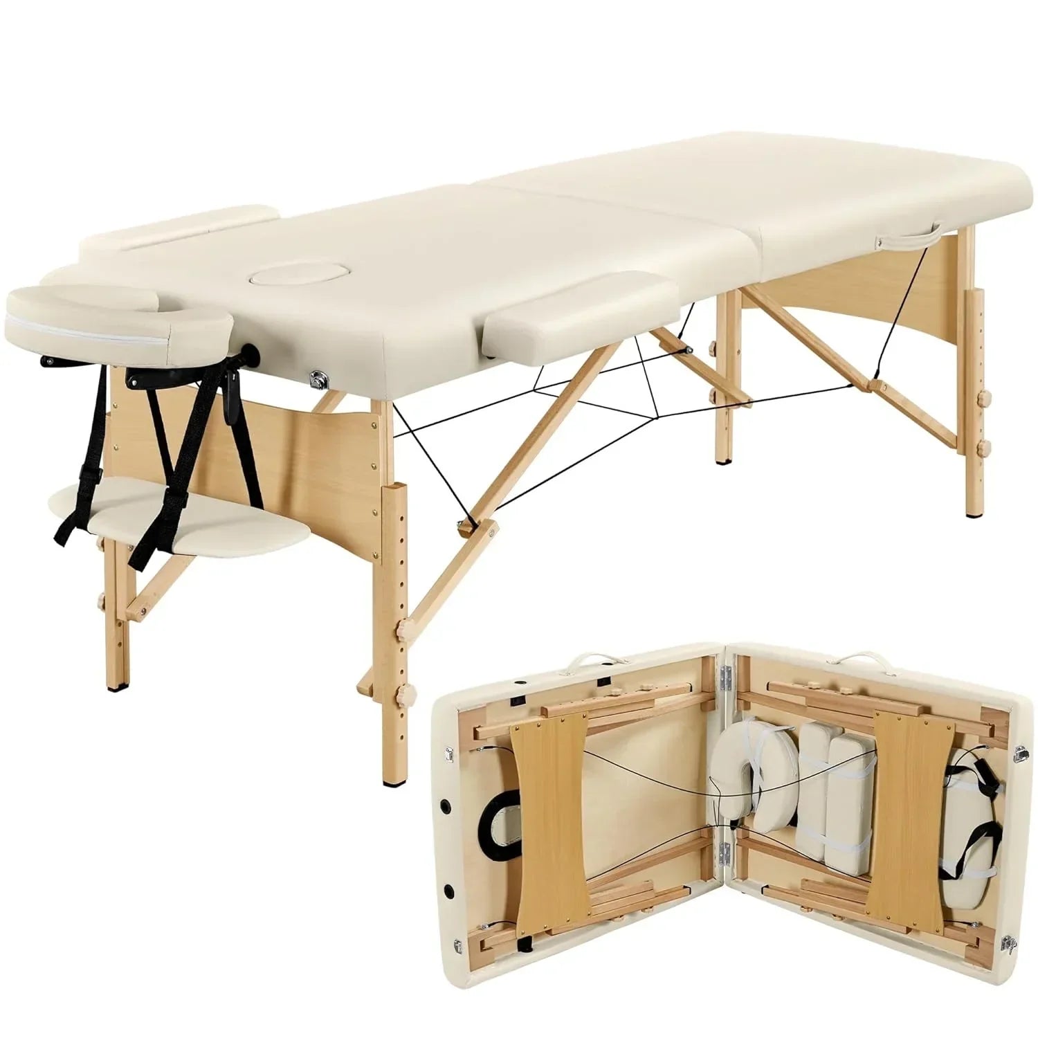 Yaheetech Massage Table Portable Lash Beds Spa Bed Massage Couch Foldable Spa Tables