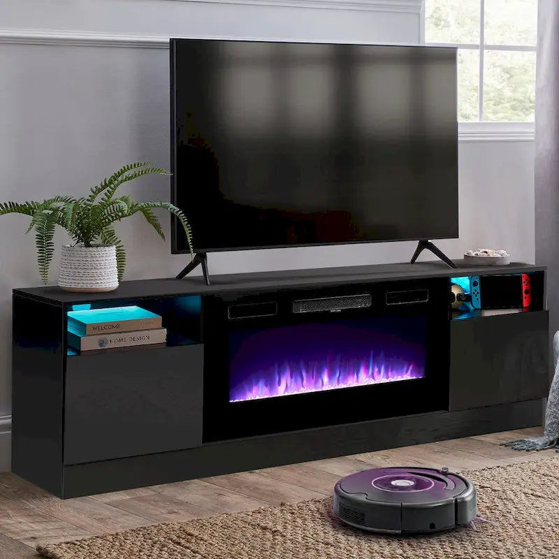 70 Fireplace TV Stand with 36 Electric Fireplace
