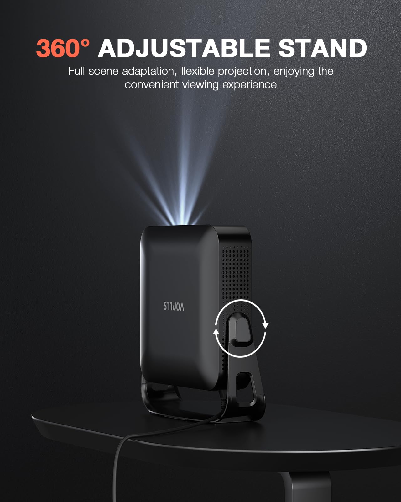 VOPLLS 1080P Mini Projector with WiFi and Bluetooth