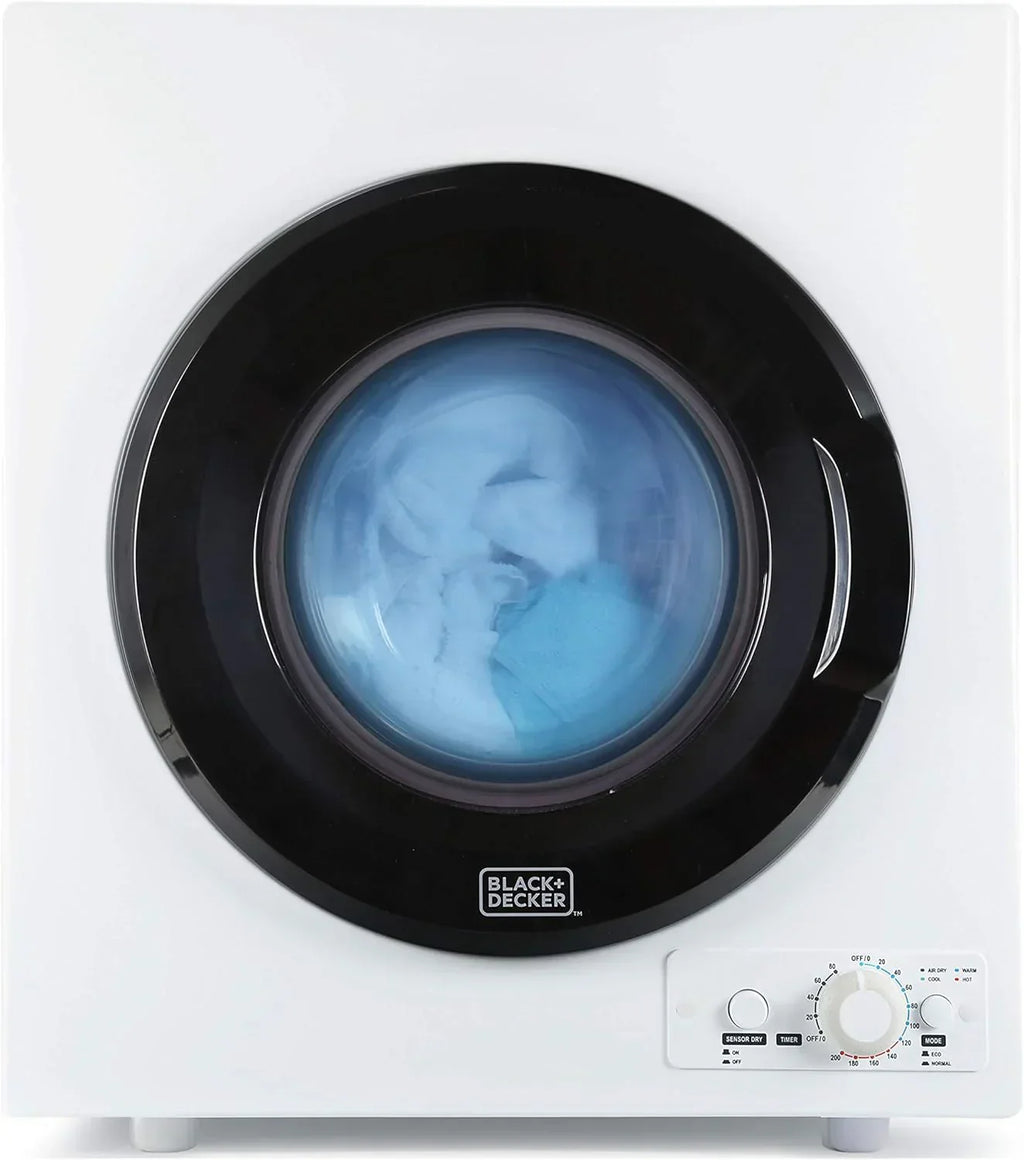 Compact Clothes Dryer 1.5 Cu. Ft. 850W Electric Dryer 120V Vented Dryer Stainless Steel Drum
