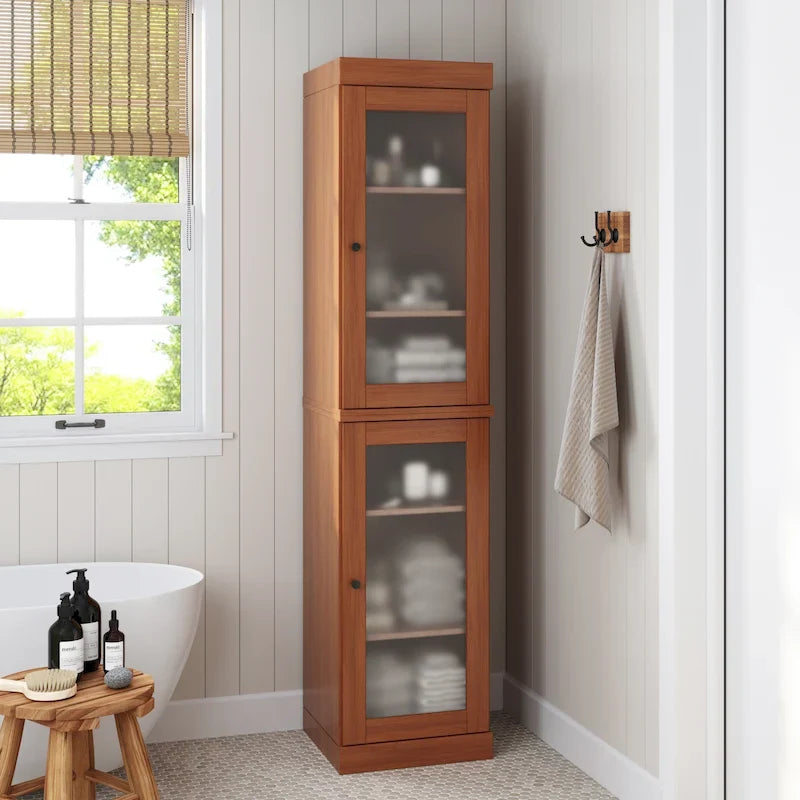 100% Solid Wood 16.5 Bathroom Cabinet with Optional Doors by Palace Imports