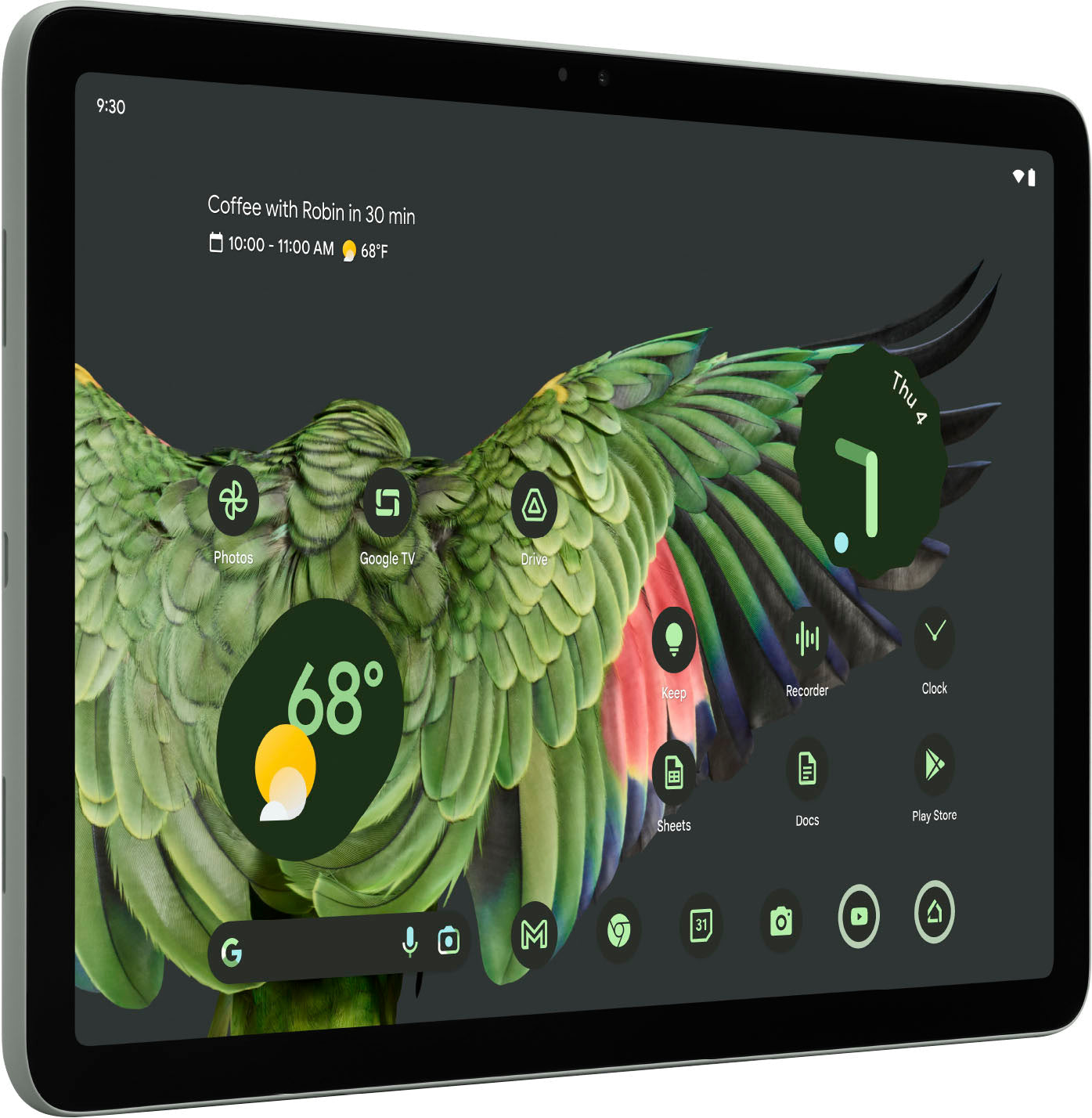 Google - Pixel Tablet with Charging Speaker Dock - 11" Android Tablet - 256GB - Wi-Fi - Hazel