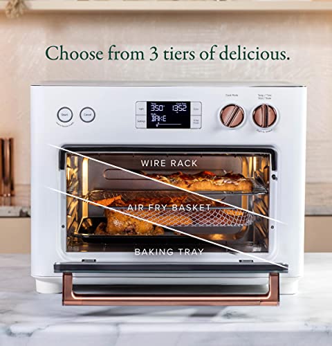 Café Couture Oven with 14 essential cooking modes, including Air Fry, CrispFinish, Bake, Broil, Roast, Toast, Pizza, WiFi &amp; Smart Connected, Voice Control, Countertop Small Appliances, Matte White : Home &amp; Kitchen