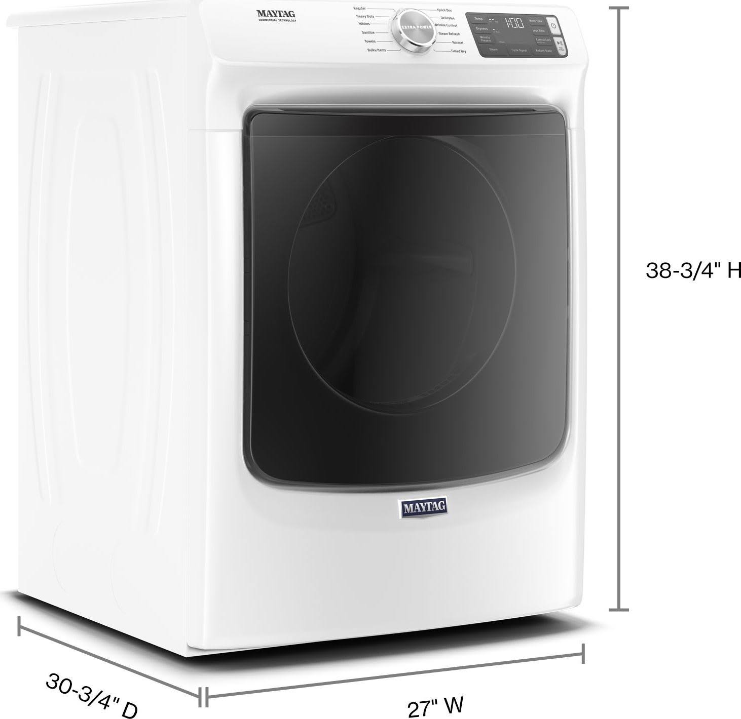 2025 MED6630HW Front-Loading Electric Dryer - White
