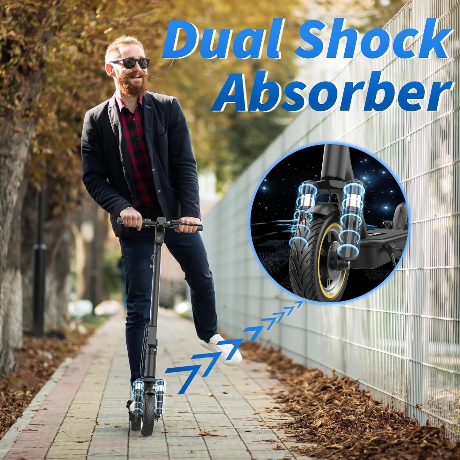 Electric Scooter Powerful Motor Dual Braking