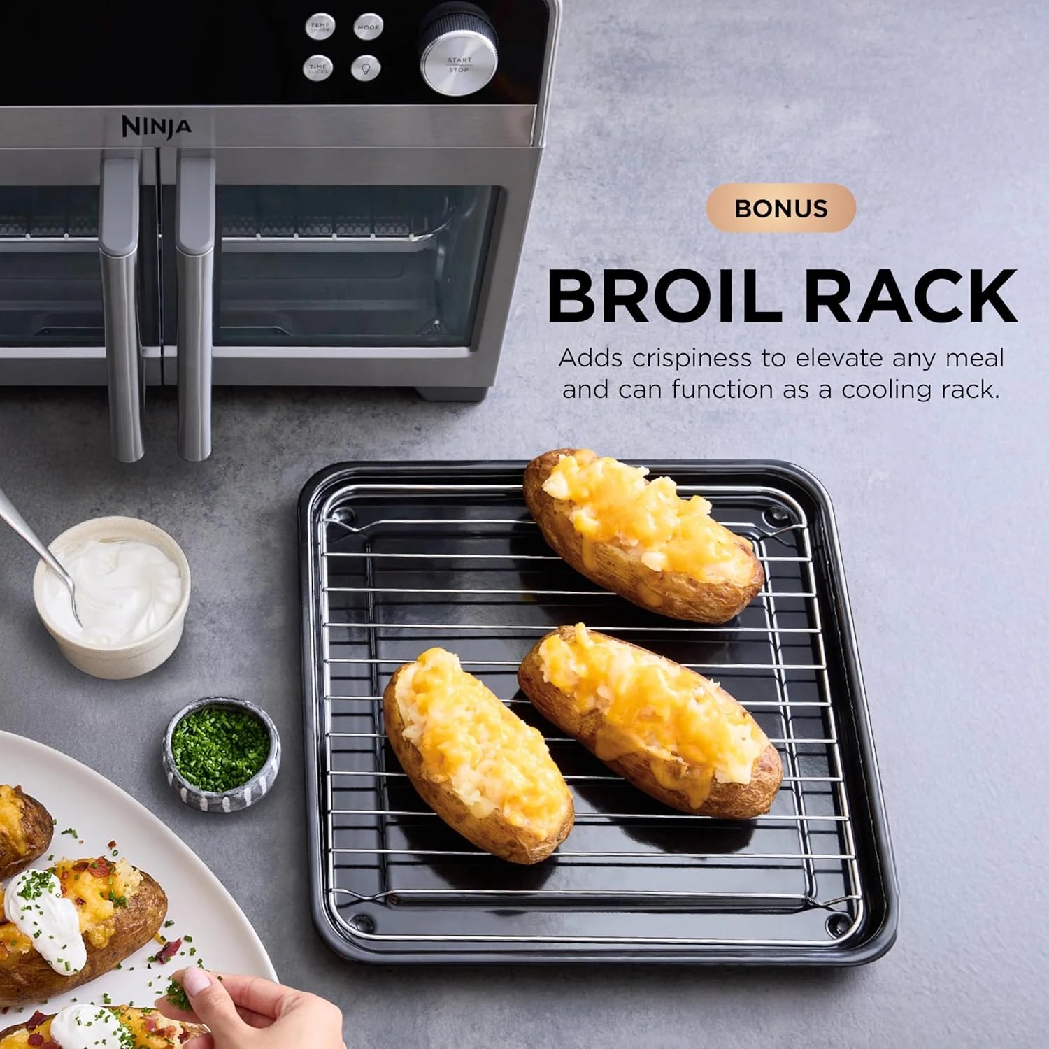 Ninja | French Door Premier | Air Fryer, Convection Oven, Toaster | 5-qt Air Fry Basket