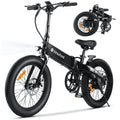isinwheel U5-W Electric Bike Adult 500W 20MPH Max Range 45+ Mile E Bike 20" Folding Bikes 48V Removable Battery Electric Bicycle