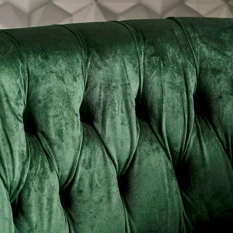 Milani Velvet Tufted Scroll Arm Loveseat by Christopher Knight Home