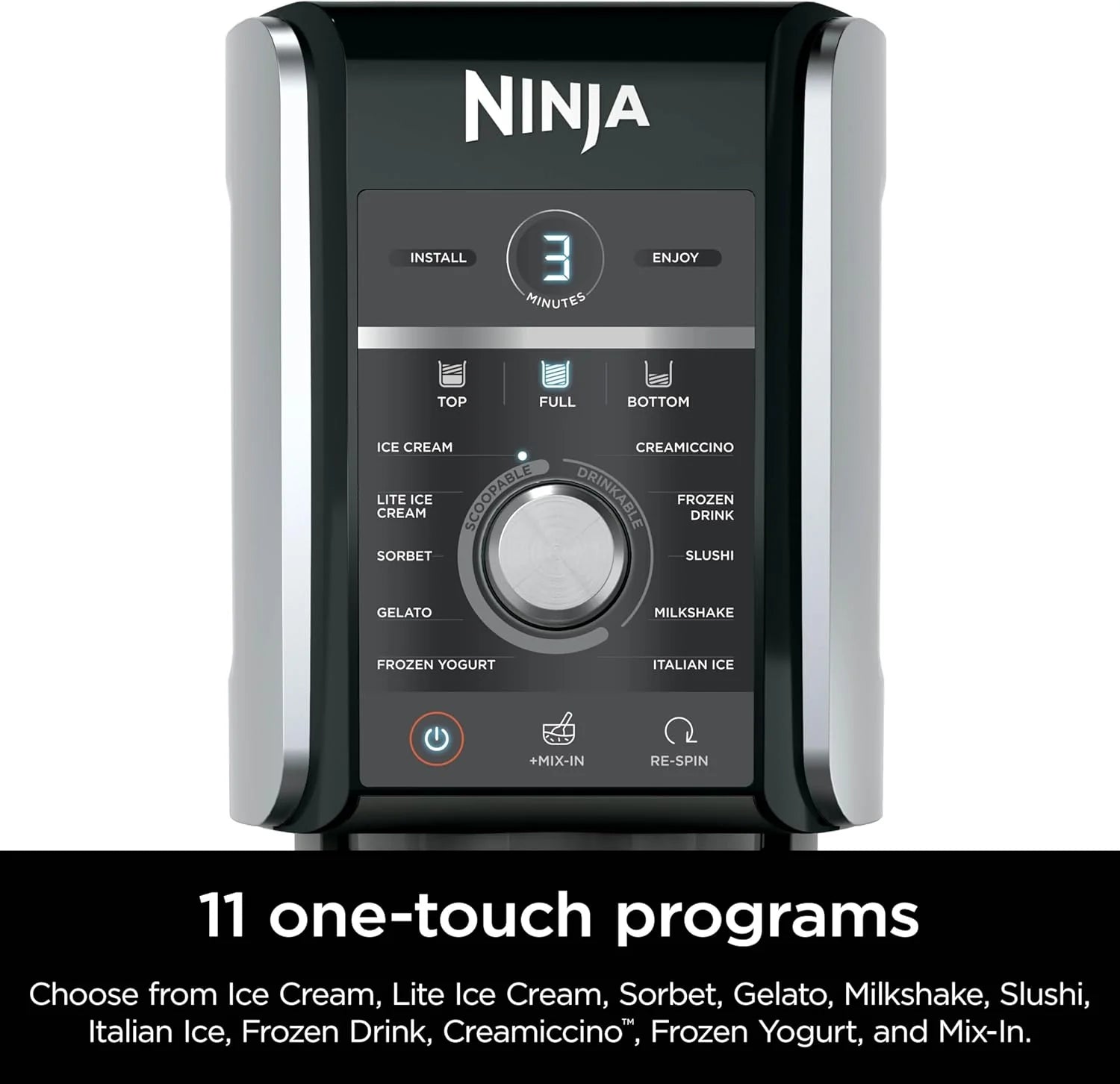 2025 NC301 CREAMi Ice Cream Maker, for Gelato, Mix-ins, Milkshakes, Sorbet, Smoothie Bowls & More, 7 One-Touch Programs, with (2) Pint Containers & Lids, Compact Size, Perfect for Kids, Silver