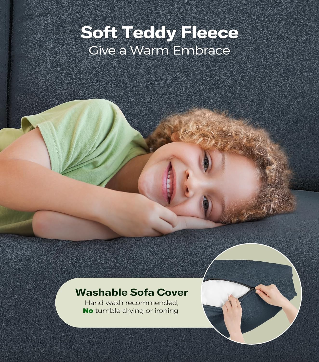 Loveseat Sofa 51" Love Seat Comfy Corduroy Small Loveseat Small Spaces Tool-Free Setup Couch