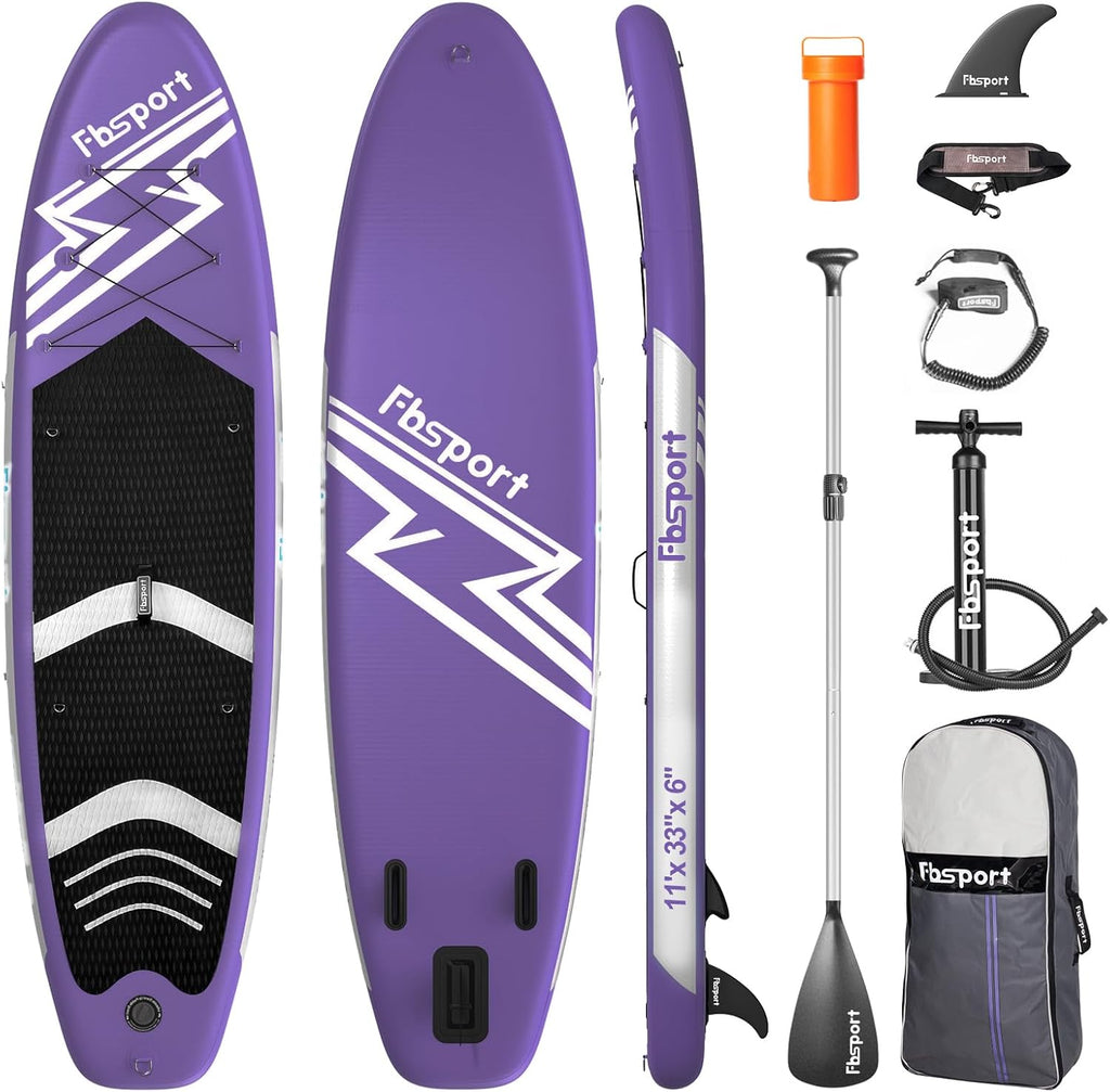 Premium Stand Up Paddle Board Yoga Board with Durable SUP Accessories & Carry Bag | Wide Stance Surf Control Non-Slip Deck Leash Paddle and Pump for Youth & Adult