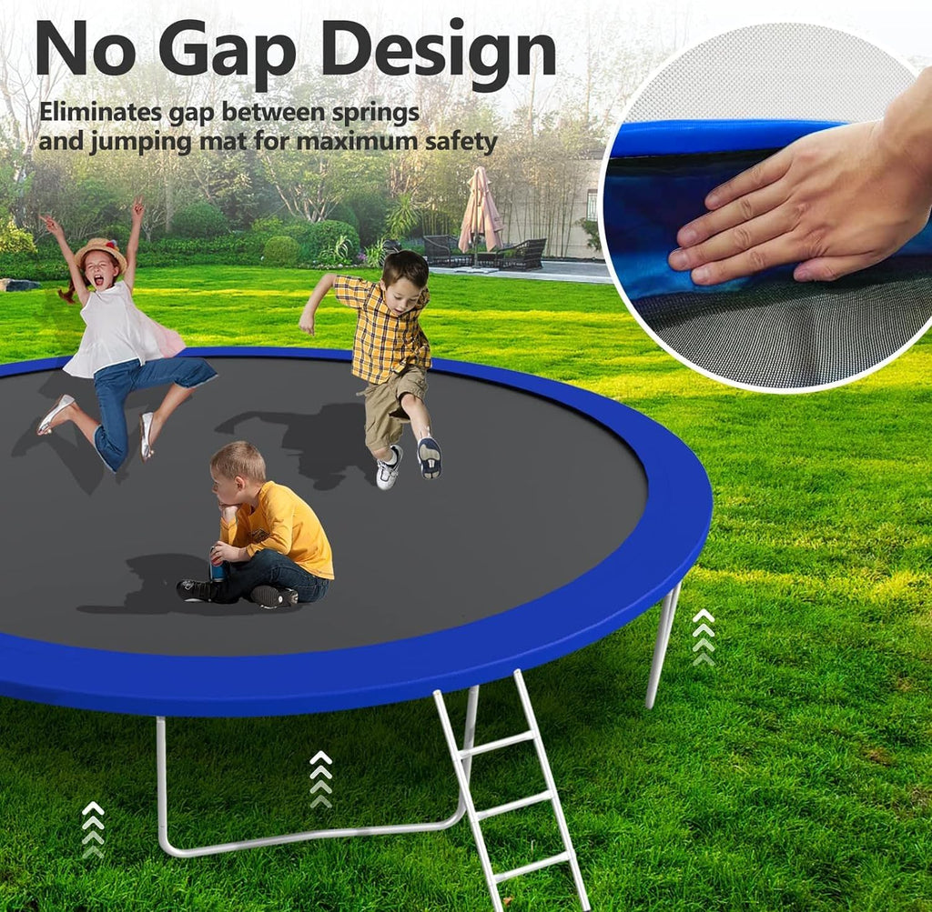 Upgraded 16Ft Trampoline with Basketball Hoop & Net