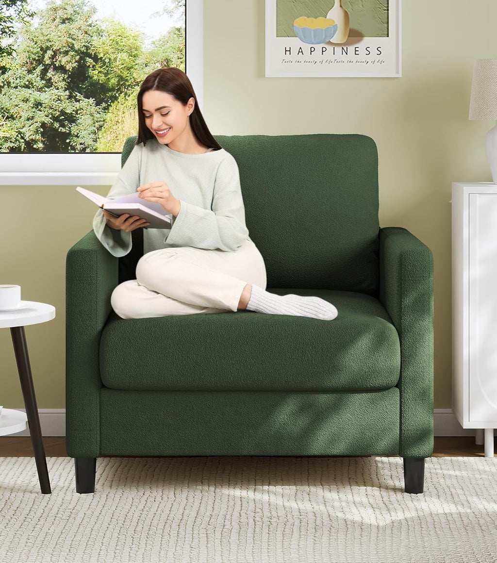 Loveseat Sofa 51" Love Seat Comfy Corduroy Small Loveseat Small Spaces Tool-Free Setup Couch
