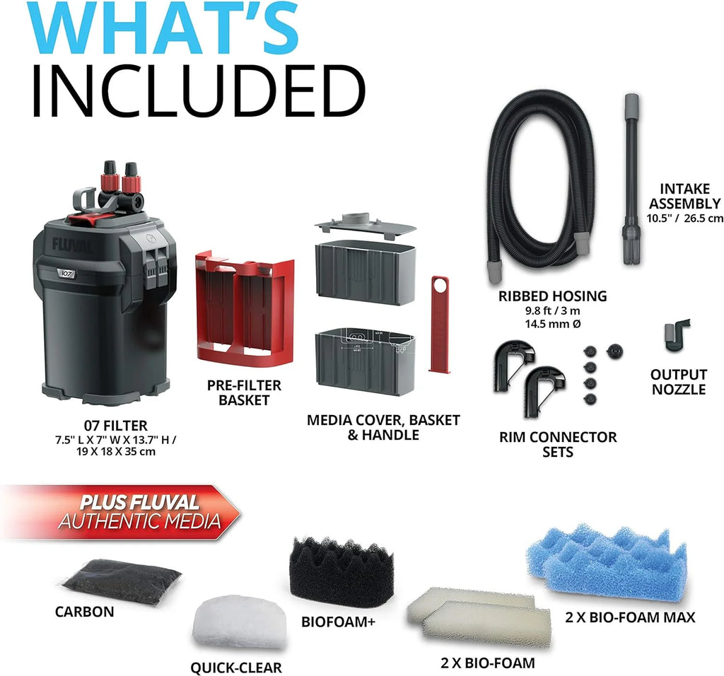 2025 407 Perfomance Canister Filter - for Aquariums Up to 100 Gallons - Aquarium Canister Filter