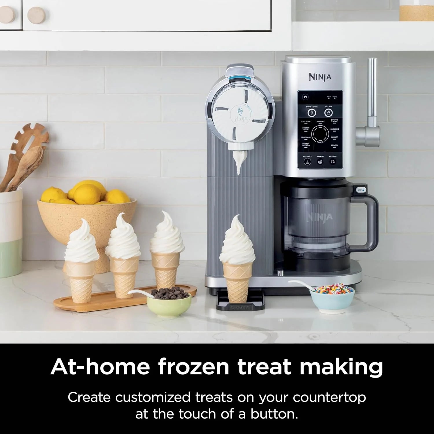 2025 Swirl by CREAMi Ice Cream and Soft Serve Maker, Sorbet, Milkshake, Frozen Yogurt, Low Calories Program & More, 13-in-1, Soft Serve Handle, (2) CREAMi Swirl 16oz Pints, For Kids & ALL ages, NC701