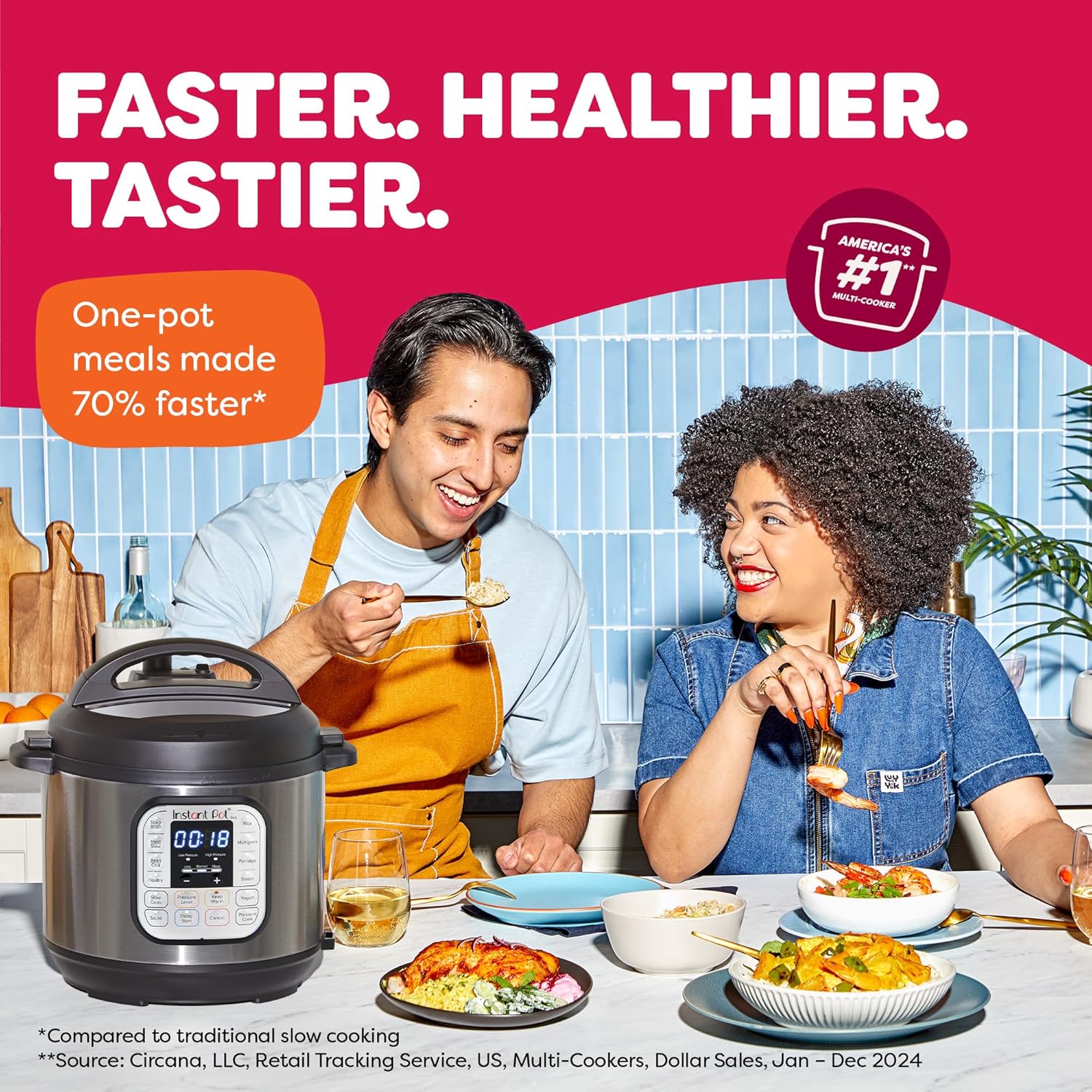 Instant Pot Duo 7 in 1 Electric Pressure Cooker Slow Cooker Rice Cooker Steamer Saut茅 Pan