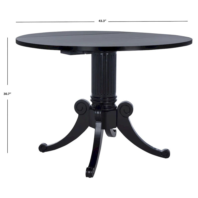SAFAVIEH Jeane Antique White Drop Leaf Dining Table - 43 W x 43 D x 31 H - 43Wx43Dx31H