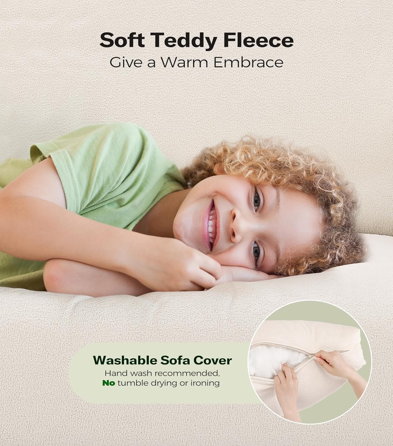 Loveseat Sofa 51" Love Seat Comfy Corduroy Small Loveseat Small Spaces Tool-Free Setup Couch