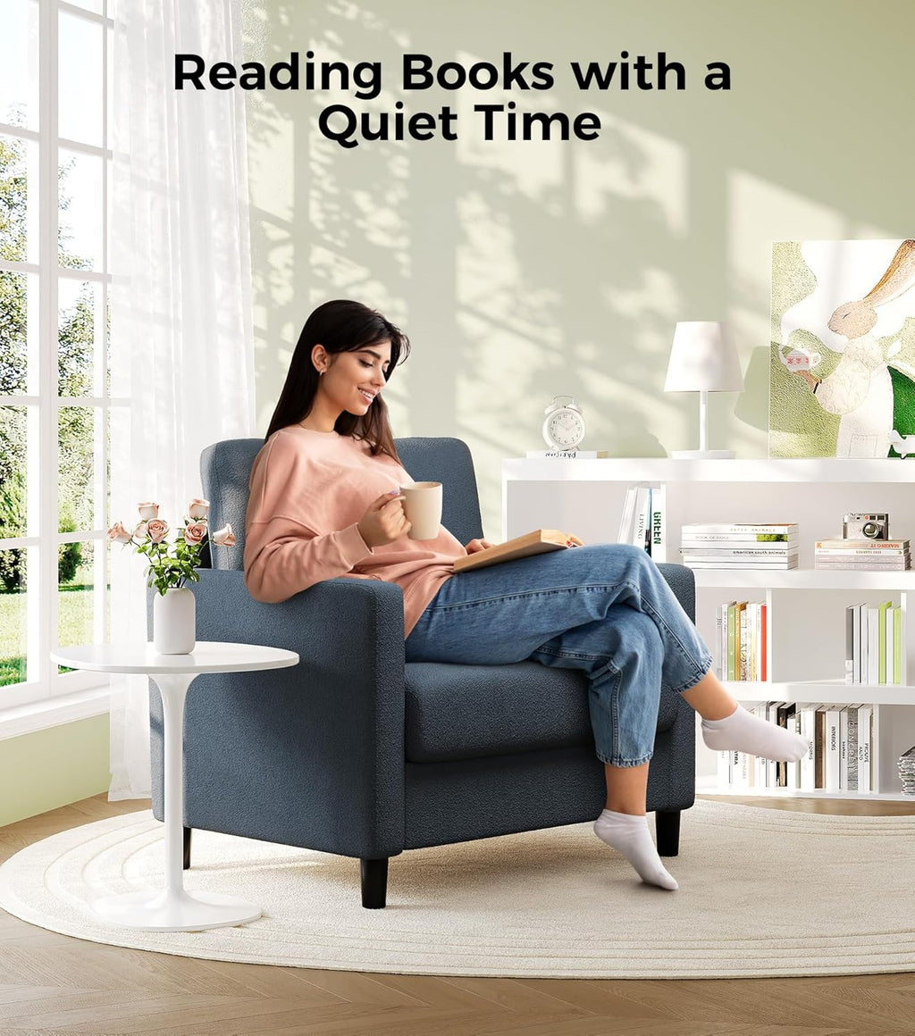 Loveseat Sofa 51" Love Seat Comfy Corduroy Small Loveseat Small Spaces Tool-Free Setup Couch