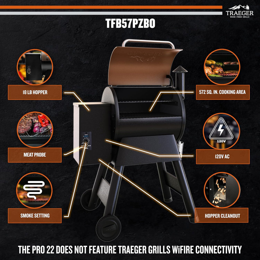 Grills Pro 22 Wood Pellet Grill & Smoker Combo