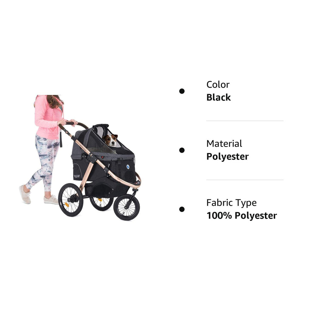 Jogging Sports Stroller with Comfort Rubber Wheels/Zipper-Less Entry/1-Hand Quick Fold/Aluminum Frame for Small/Medium Dogs Cats and Pets (Green Camo)