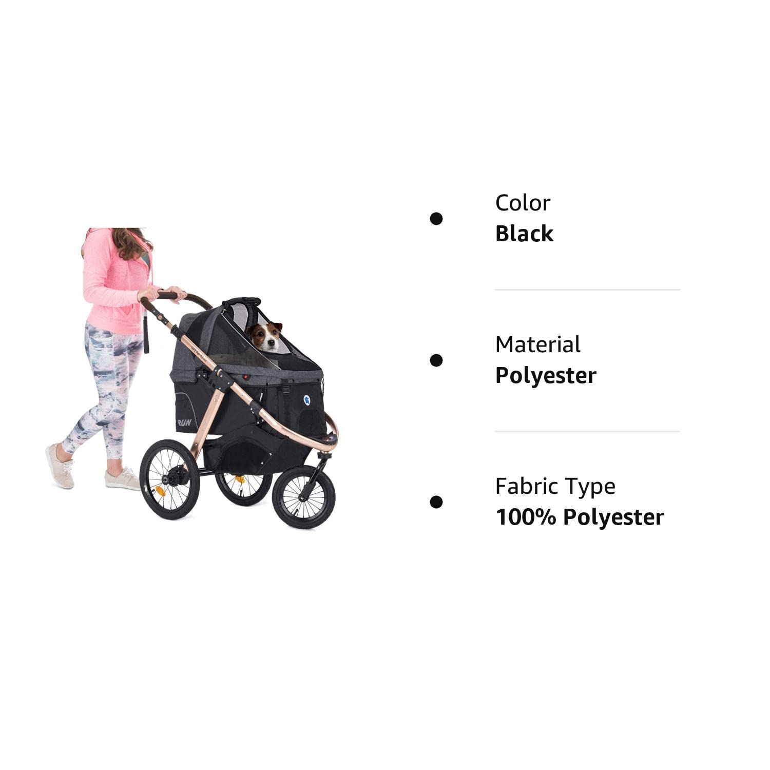 Jogging Sports Stroller with Comfort Rubber Wheels/Zipper-Less Entry/1-Hand Quick Fold/Aluminum Frame for Small/Medium Dogs Cats and Pets (Green Camo)