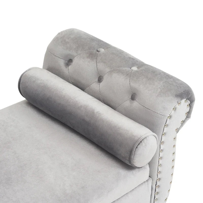 Xanthia Traditional Velvet Multifuntional Storage Ottoman Bench with Pillow by Christopher Knight Home