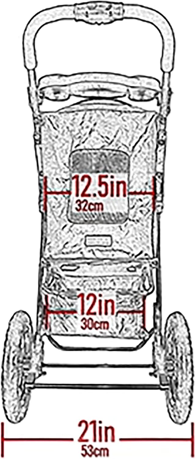 2025 No-Zip NV Pet Stroller for Cats/Dogs, Zipperless Entry, Easy One-Hand Fold, Gel-Filled Tires, Plush Pad + Weather Cover Included, 3 colors