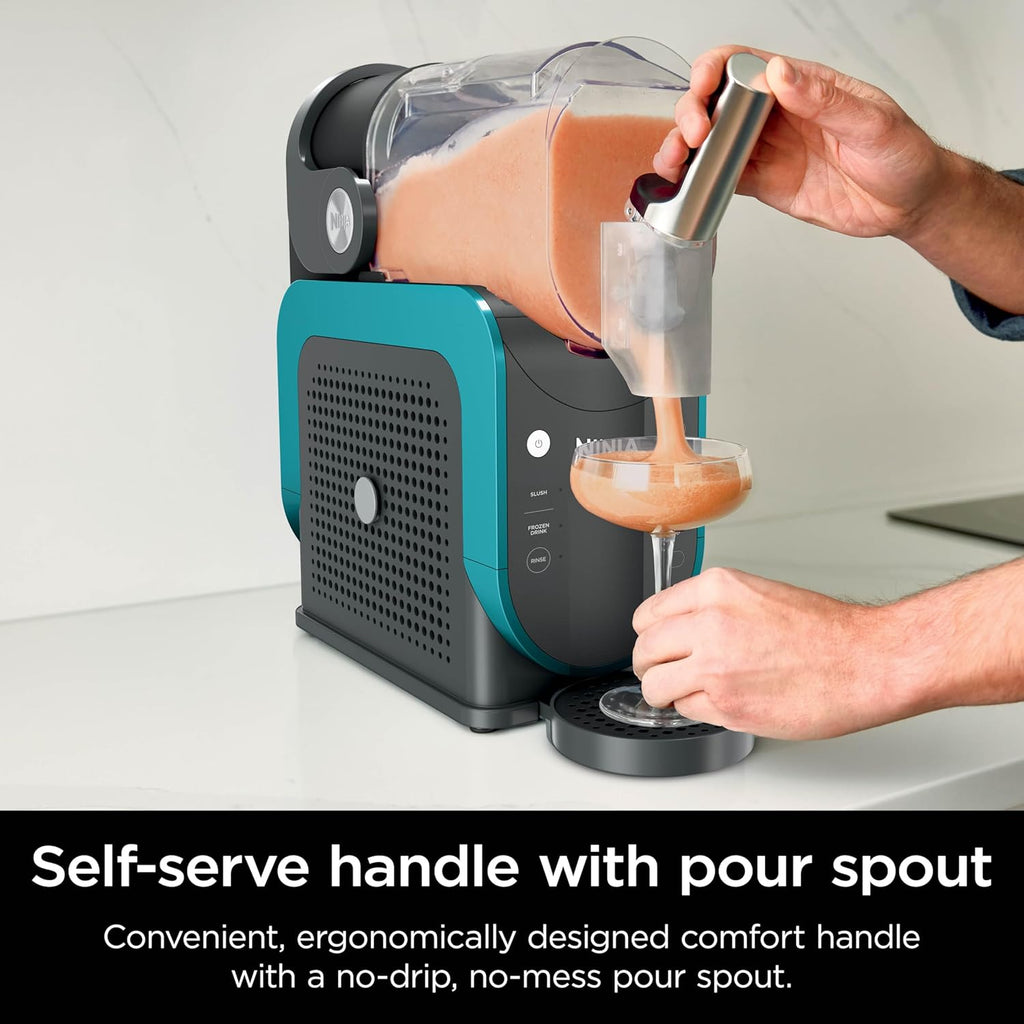 2025 SLUSHi with RapidChill Technology, 88 oz. Frozen Drink & Slushie Machine, 5 Preset Programs, Margaritas, Frapp茅s, and More, Premium Accents, Black, FS301