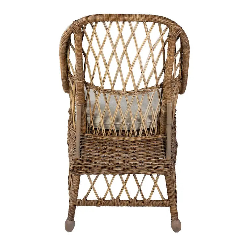 Bayside Curvilinear Rattan Cushioned Dining Chair by East at Main - 22x23x39