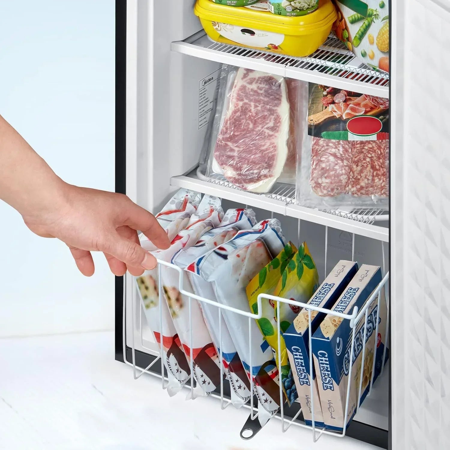 Upright Freezer Large Black 3.0 Cubic Feet