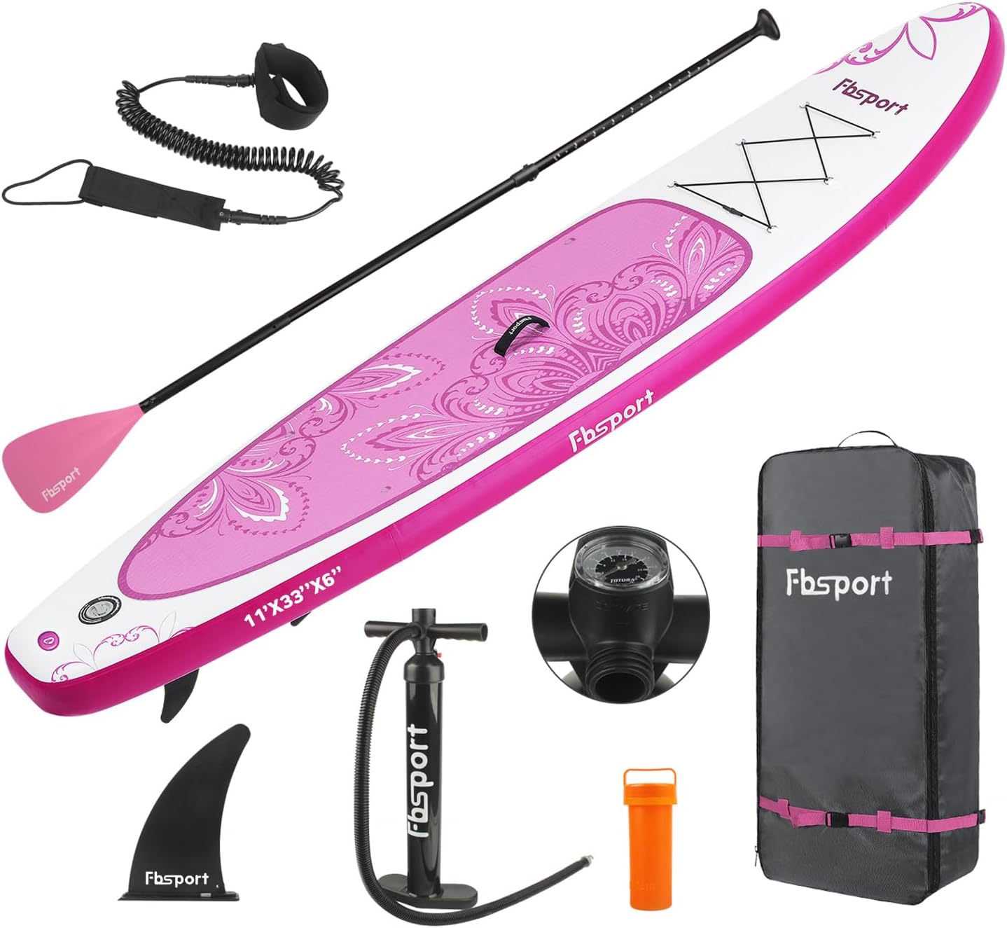 Premium Stand Up Paddle Board Yoga Board with Durable SUP Accessories & Carry Bag | Wide Stance Surf Control Non-Slip Deck Leash Paddle and Pump for Youth & Adult
