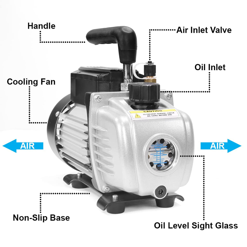 XtremepowerUS 3CFM 1/4 HP Vacuum Pump