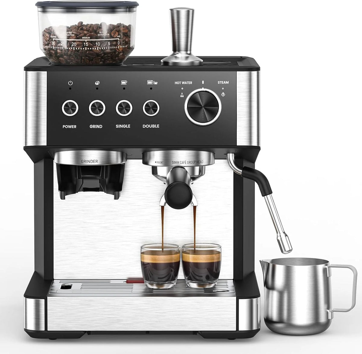 (2026 Upgrade) Espresso Machine with Grinder, Expresso Coffee Machines