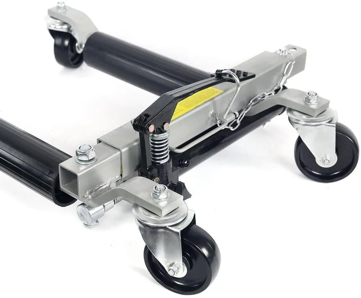 2025 Stark Set of (4) Wheel Dolly Car Skates Vehicle Positioning Hydraulic Tire Jack Truck Rv Trailer Pick Up Dolly Ratcheting Foot Pedal, 1500LBS