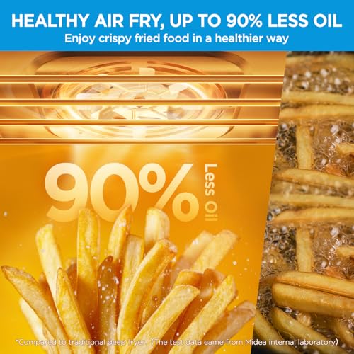 Midea Flexify French Door Toaster Oven Air Fryer Combo, 26.4 QT, Extra Large Air Fryer Countertop Oven 10 in 1 Combo, 25% Faster Cooking and 90% Less Oil, Stainless Steel : Home &amp; Kitchen