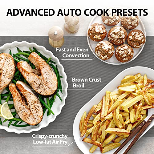 TOSHIBA Air Fryer Combo 8 in 1 Countertop Microwave Oven, with Convection, Broil, Odor Removal Mode, 12.4" Position Memory Turntable, Child Lock, 1.0 Cu.ft, Black Stainless Steel, ML2 EC10SA(BS) : Office Products