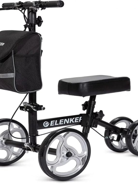 Drive Medical Steerable Knee Walker Scooter &ndash; Crutch Alternative for Injury Recovery