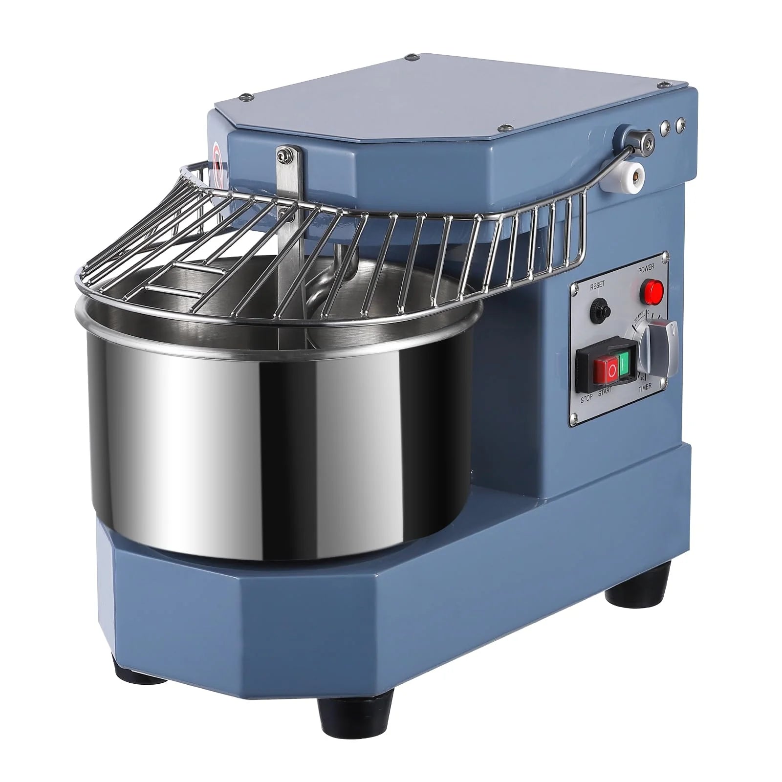 2025  8Qt Commercial Food Mixer, 450W Dual Rotating Dough Kneading Machine w Food-grade Stainless Steel Bowl, Security Shield & Timer, Commercial