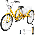 2025 Adult Tricycle 26 7 Speed 3 Wheel Trike Bicycle Bike Cruise w Basket Shooping