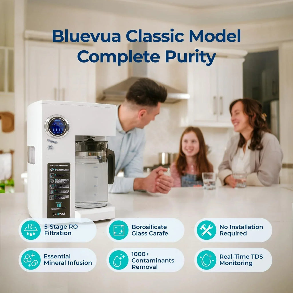 Bluevua RO100ROPOT-UV Reverse Osmosis System Countertop Water Purifier 6-stage purification
