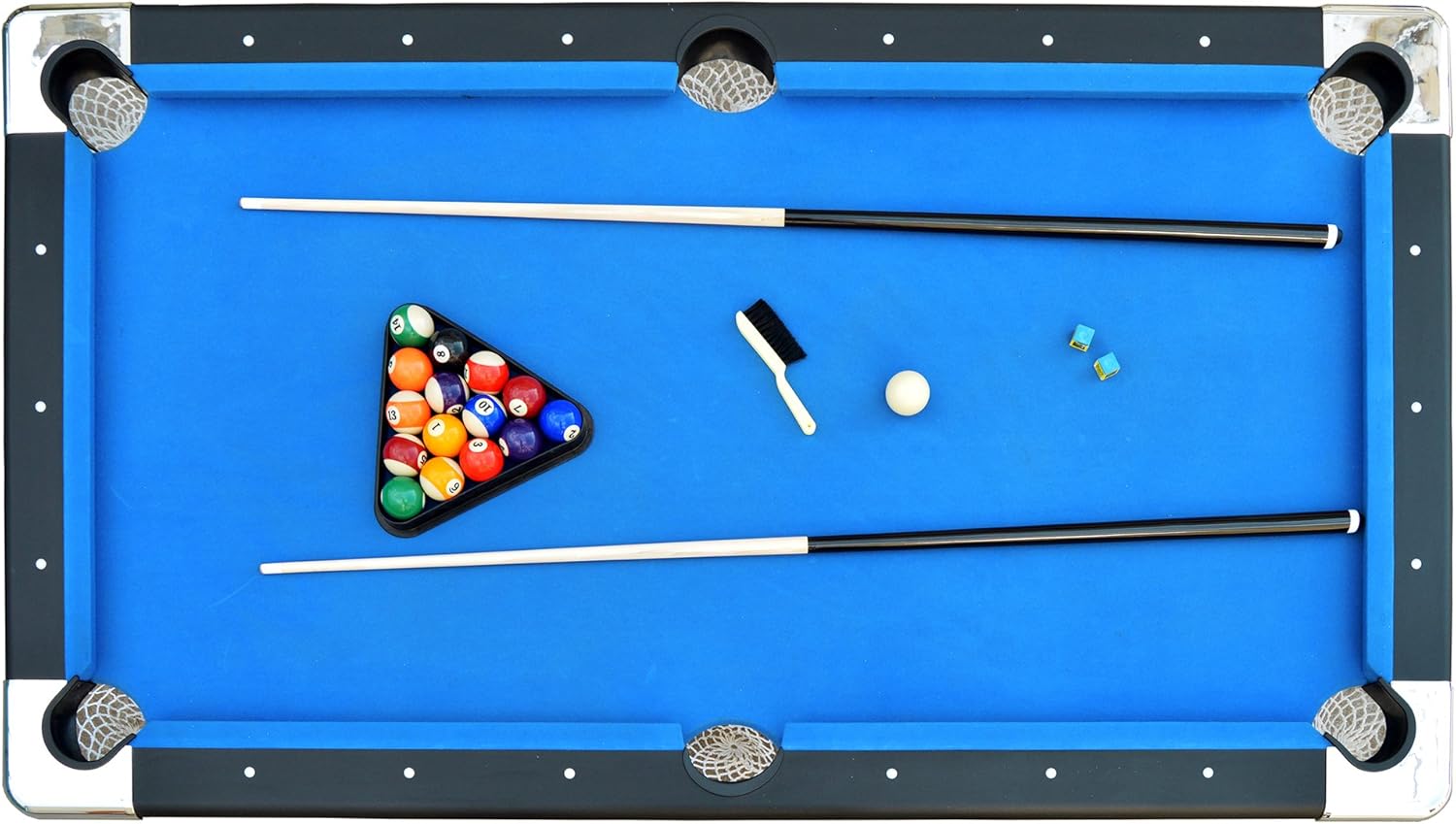 2025 Hathaway Fairmont 6 Ft Portable Pool Table, Adults Folding Billiards Tables for Game Room with Easy Foldable Storage, Includes Full Set of Billiard Balls, Cues, Chalk & Brush